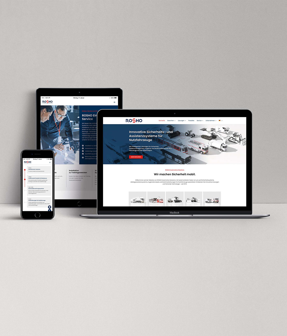Webdesign & Web-Entwicklung für B2B-Produkte im Automotive-Sektor | ROSHO