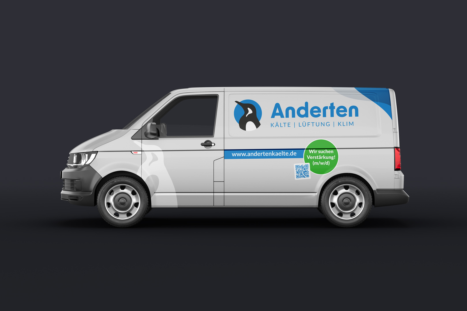 Projekt einer Fahrzeugbeschriftung als Branding-Maßnahmen für einen Kunden der Markenagentur übereck GmbH aus Hannover.