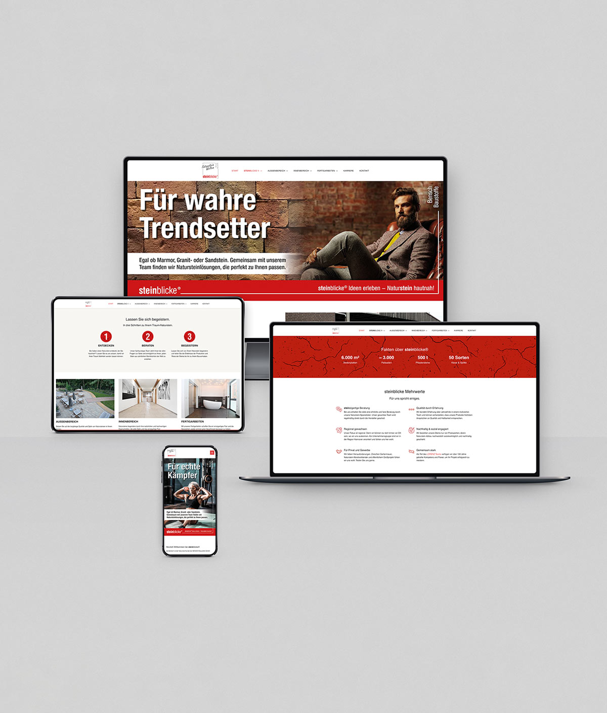 Webdesign & Website-Entwicklung | steinblicke® Natursteinhandel Wunstorf