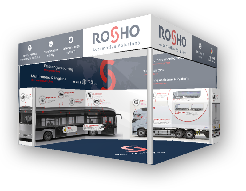 Messestand-Design und Umsetzung für die IAA im Automotive Sektor eines Kunden der Markenagentur übereck GmbH in Hannover.