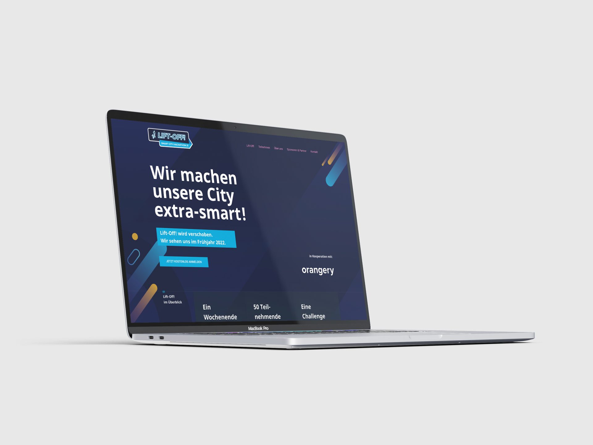 Website Visualisierung für den Lift-Off! Hackathon in Garbsen, entwickelt von der übereck GmbH.