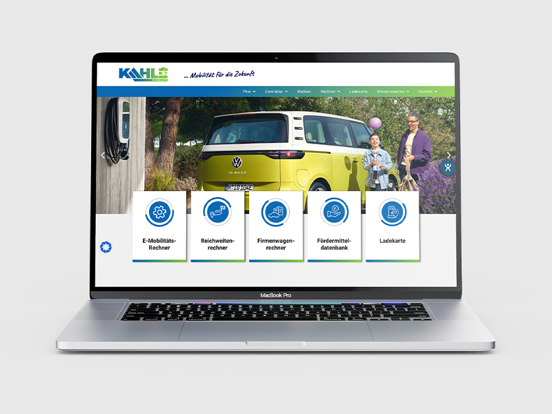 Website-Entwicklung für KAHLE E-Mobility – digitaler Auftritt für Elektromobilität